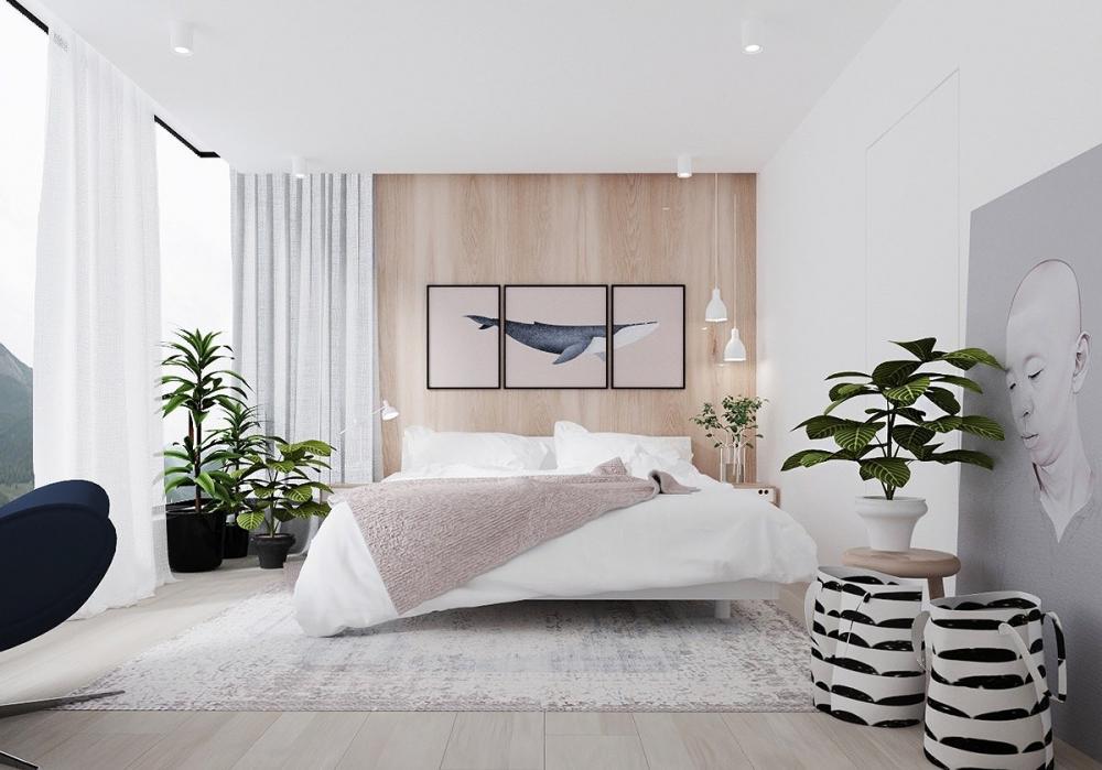 Trang trí phòng ngủ bằng những cây xanh để căn phòng thêm xanh mát hơn