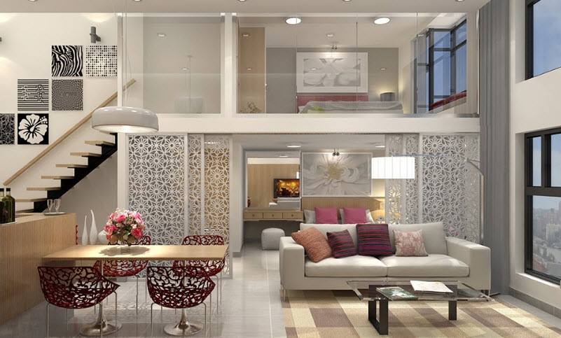 Căn hộ Duplex có đặc điểm nổi bật nhất là thiết kế thông tầng