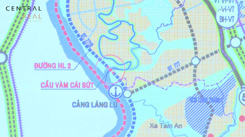 Vị trí xây dựng cầu Vàm Cái Sứt