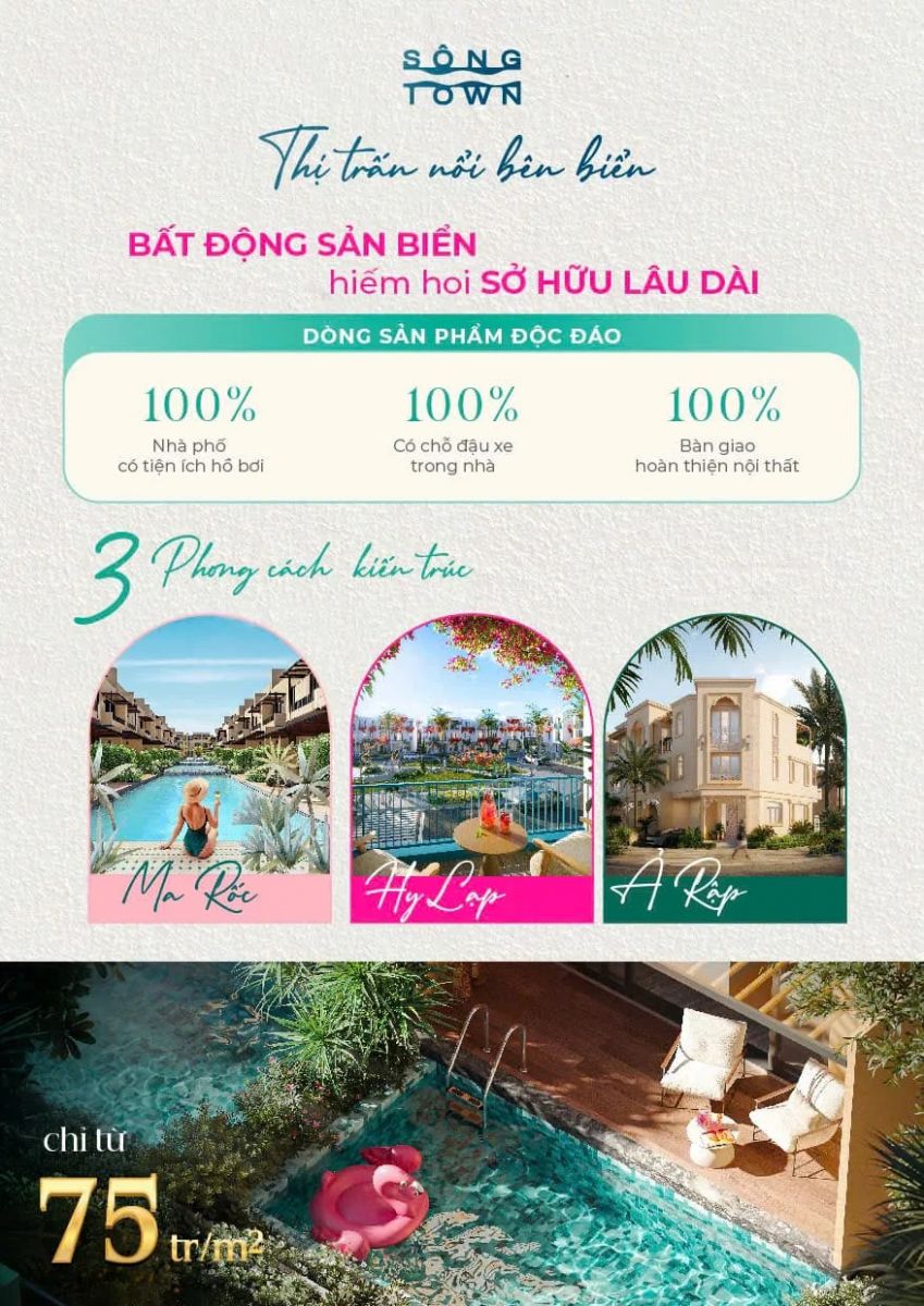 Townhouse tại phân khu Sông Town