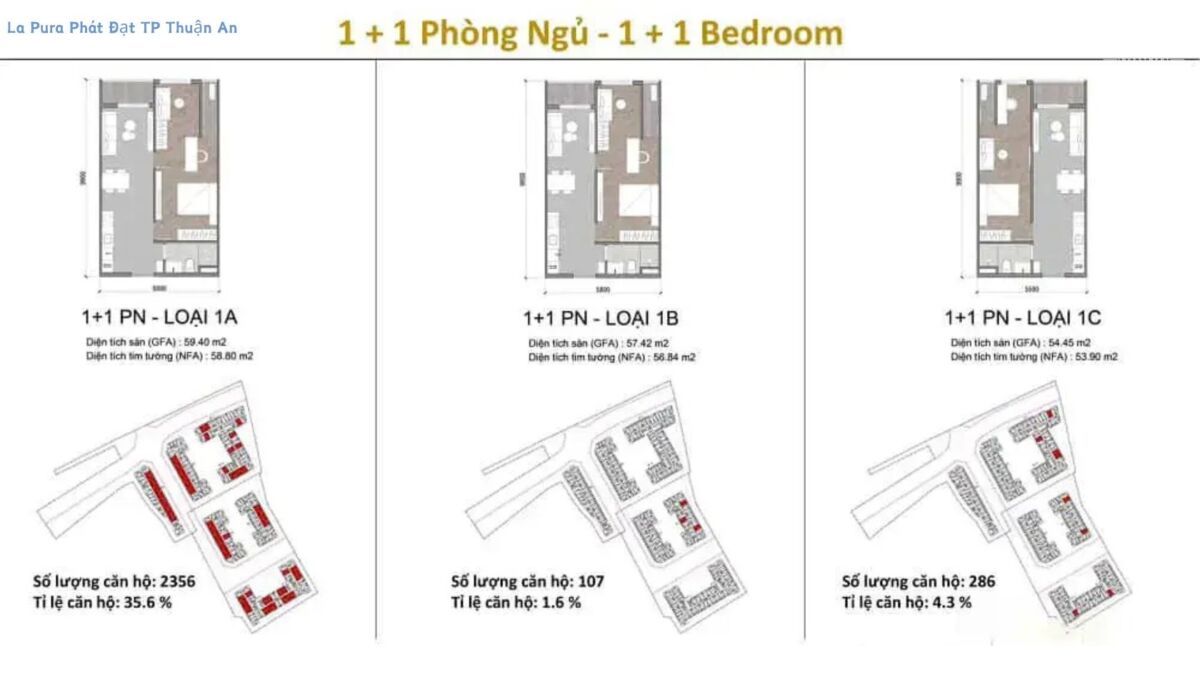 MB căn hộ 01PN dự án La Pura Bình Dương