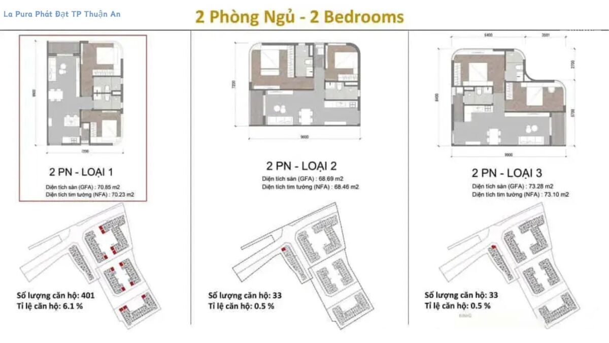 MB căn hộ 02PN dự án La Pura Bình Dương