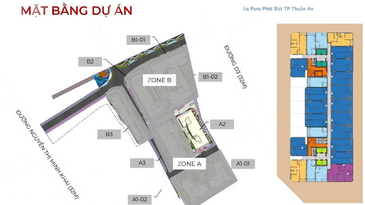 Mặt bằng tổng thể dự án La Pura Bình Dương